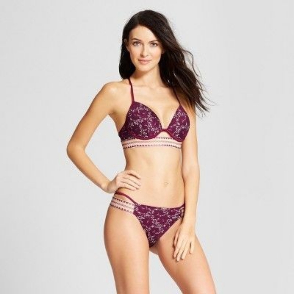 Shade & Shore Light Lift Lace Bikini Set - Purple Top: 36C Bottom: X-Small